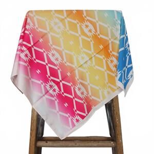 NEW ROWDY CROWD aztec wild rag in rainbow